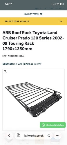 Roof rack for toyota land - rack,